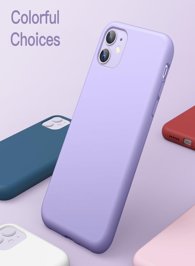 جي تيك جراب سيليكون من JETech لهاتف iPhone 11 (2019) مقاس 6.1 بوصة، جراب حماية كامل للجسم بملمس ناعم كالحرير، غطاء مقاوم للصدمات مع بطانة من الألياف الدقيقة (بنفسجي) - Image 5